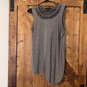 Asymmetrical sleeveless top
